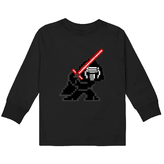 8-bit Kylo Ren Kids Long Sleeve T Shirts