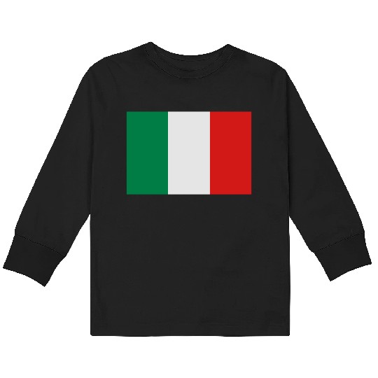 National Flag Of Italy Kids Long Sleeve T Shirts