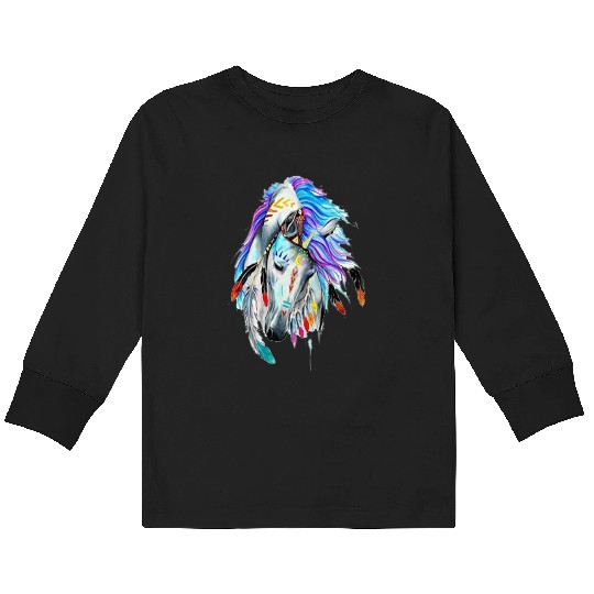 horse Kids Long Sleeve T Shirts