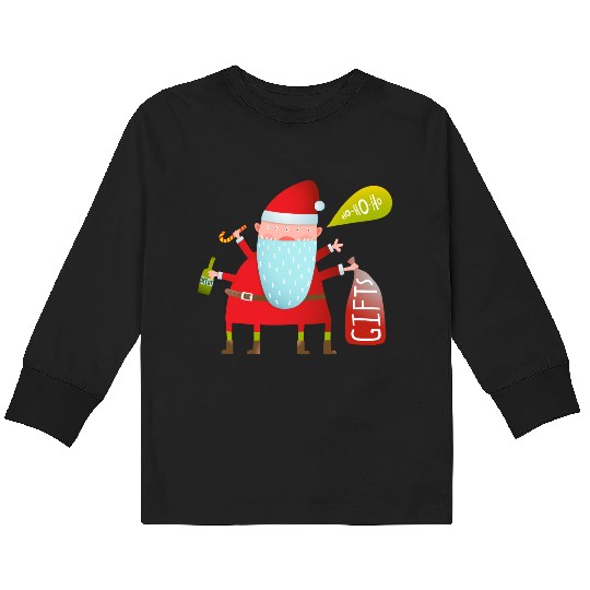 Santa Claus Kids Long Sleeve T Shirts