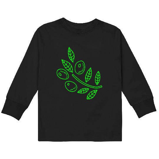 Olive branch Kids Long Sleeve T Shirts