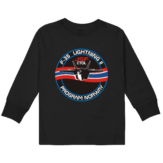 F-35 Lightning II Norway Kids Long Sleeve T Shirts