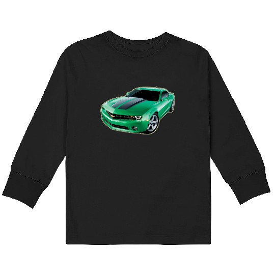 GREEN CHEVY CAMARO Kids Long Sleeve T Shirts