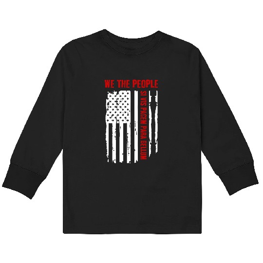 We The People Si Vis Pacem Para Bellum Kids Long Sleeve T Shirts