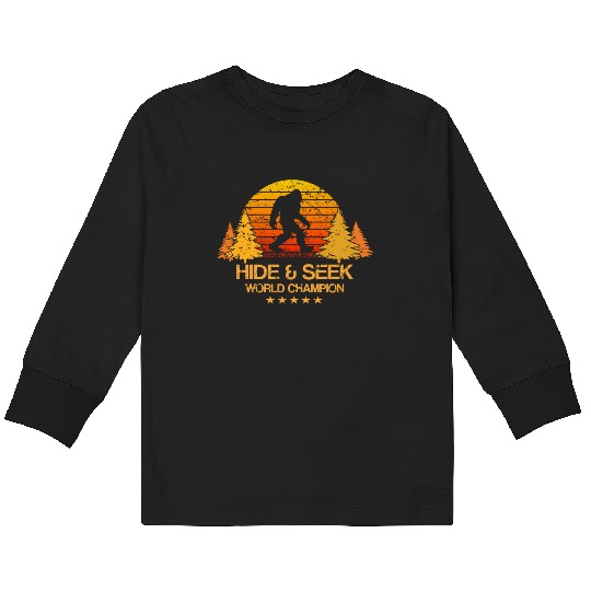 Hide and seek world champion Kids Long Sleeve T Shirts bigfoot is real