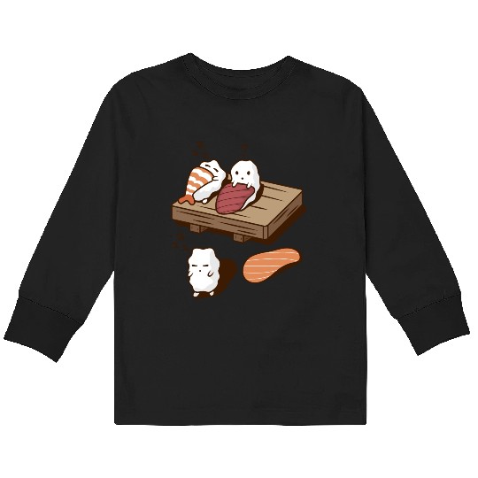 Funny Cute Japanese Food Sushi Kids Long Sleeve T Shirts