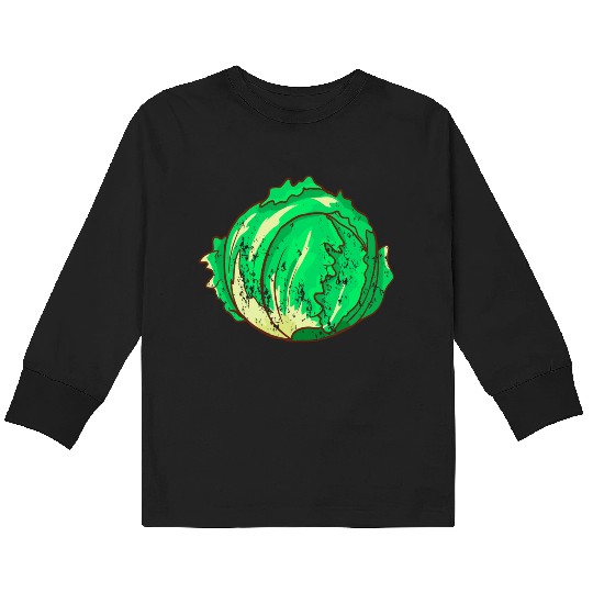 Retro Vintage Grunge Style Lettuce Kids Long Sleeve T Shirts