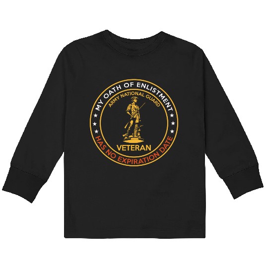 National Guard Veteran Kids Long Sleeve T Shirts