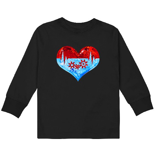Love Winter Heart Let it Snow Ski Snowboard Climb Kids Long Sleeve T Shirts