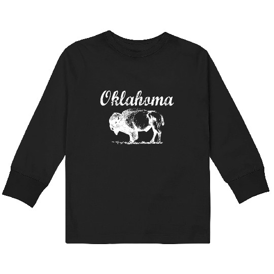 Oklahoma Buffalo Tribal Native American Country Ok Kids Long Sleeve T Shirts