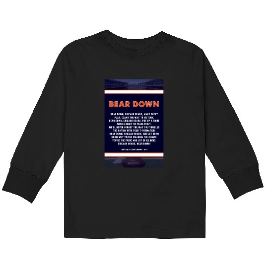 Bear Down Lyrics Poster Kids Long Sleeve T Shirts
