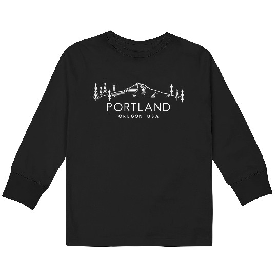 Portland Oregon USA Kids Long Sleeve T Shirts