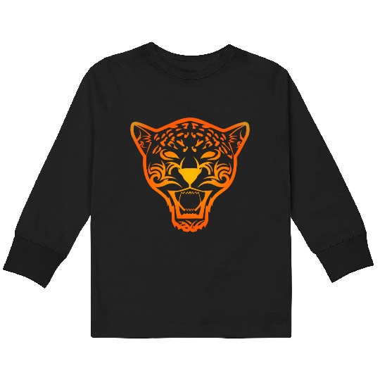 T Tattoo Jaguar Face Gift Idea Kids Long Sleeve T Shirts