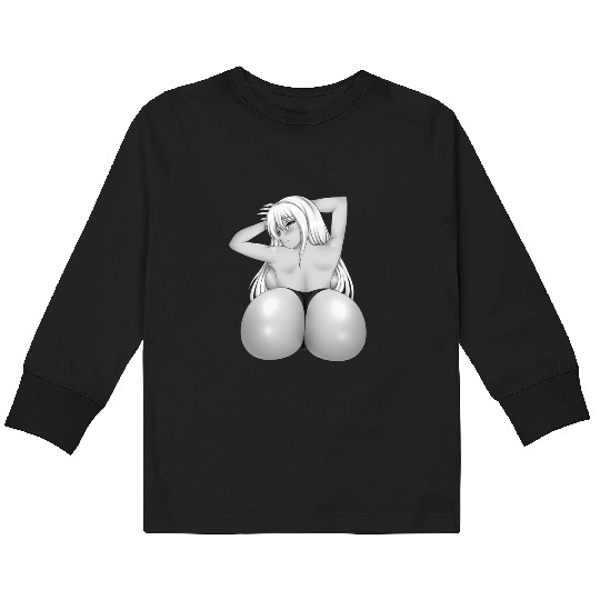 hen Manga Anime Waifu japanese sexy Girl Ahegao Kids Long Sleeve T Shirts