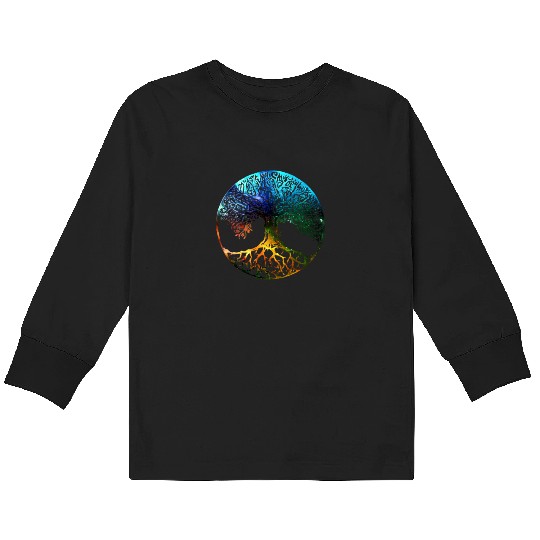 Tree of Life Mandala Kids Long Sleeve T Shirts