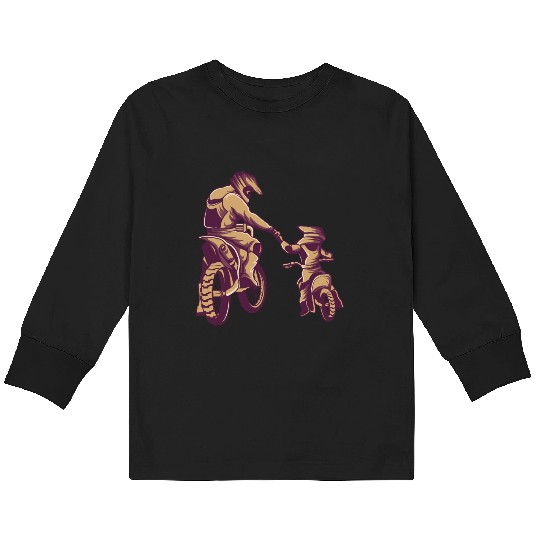 Title: Motocross Dirt Bike Fathers Day Kids Long Sleeve T Shirts