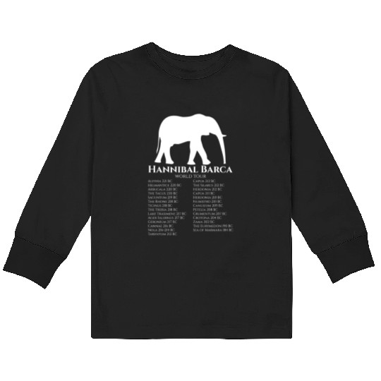Hannibal Barca World Tour - Carthaginian Empire Kids Long Sleeve T Shirts