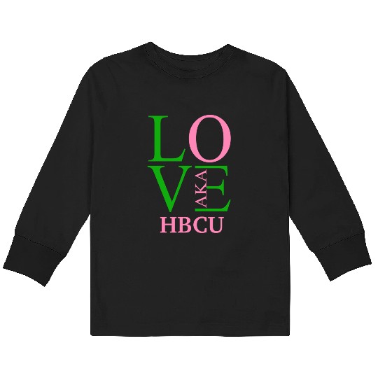 Hbcu Love Aka Paraphernalia For Soror Aphla Access Kids Long Sleeve T Shirts