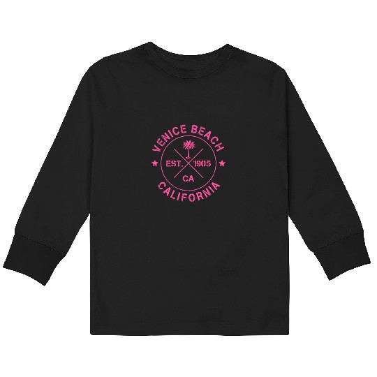 Venice Beach California Los Angeles USA Hollywood Kids Long Sleeve T Shirts