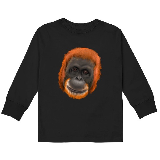 Orang-Utan Monkey Ape Kids Long Sleeve T Shirts