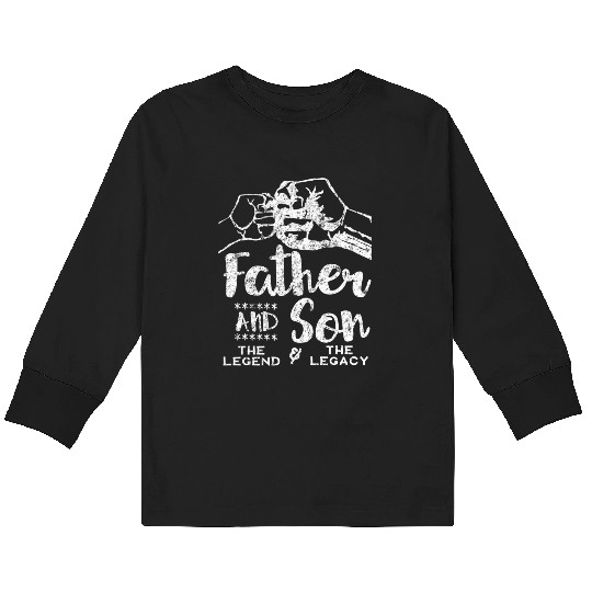 Father Son The Legend The Legacy Matching Kids Long Sleeve T Shirts
