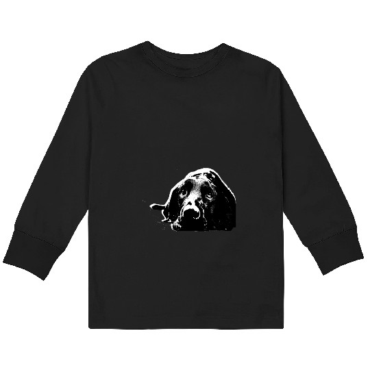 Black Labrador Retriever Kids Long Sleeve T Shirts