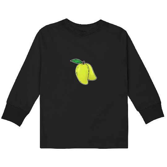 Mango hand drawn fruits summer Kids Long Sleeve T Shirts