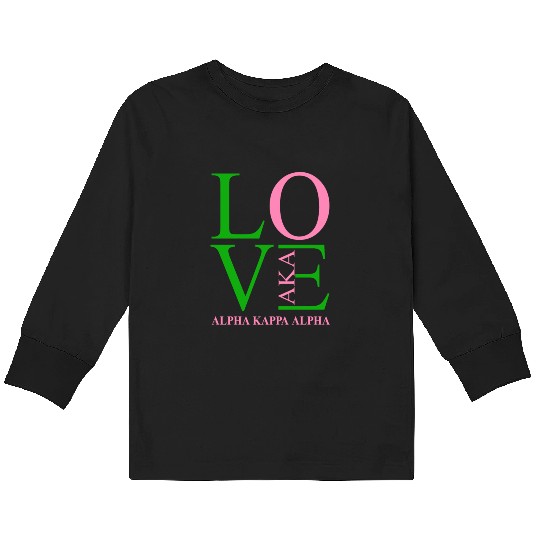 Aka Kids Long Sleeve T Shirts Love Sorority Gift Alpha Kappa Aka Parap