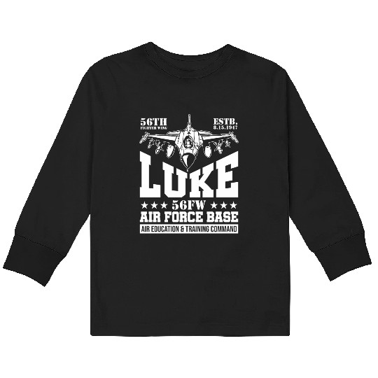 Luke Air Force Base USAF F35 Fighter Wing Kids Long Sleeve T Shirts