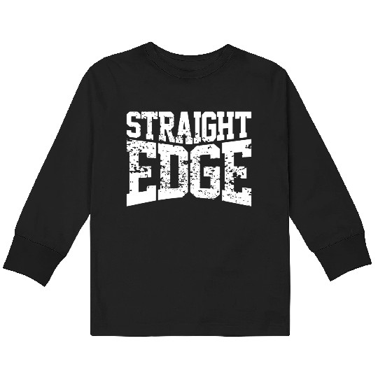 straight edge society Kids Long Sleeve T Shirts
