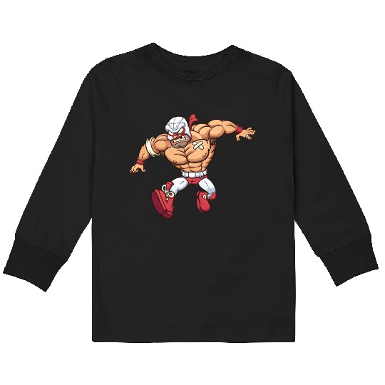 Mexican wrestler Kids Long Sleeve T Shirts