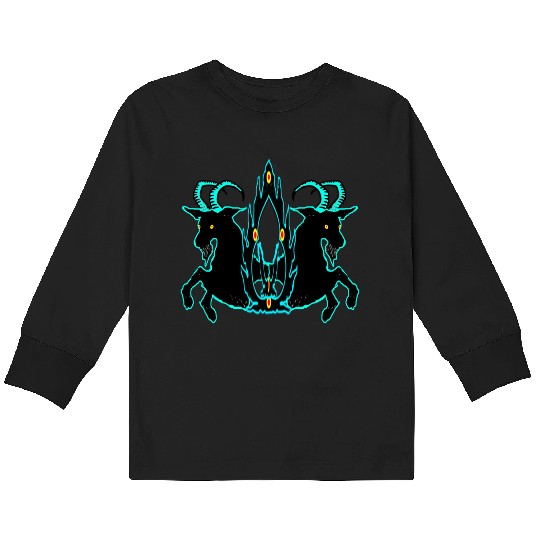 black goat Kids Long Sleeve T Shirts