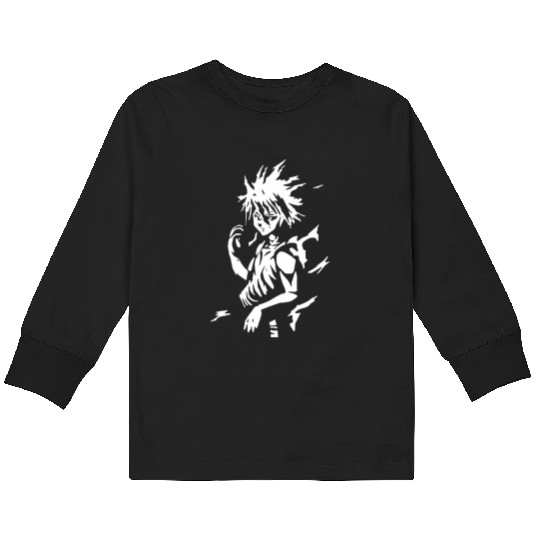 A7 Killua Assassin Lightning Aura Manga Anime Kids Long Sleeve T Shirts