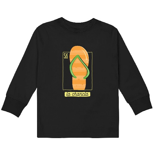 Loteria Cards Mexican Lottery Bingo La Chancla Kids Long Sleeve T Shirts