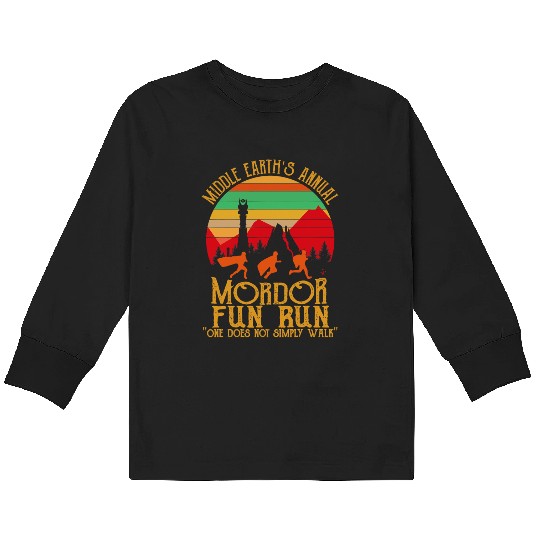 Mordor Fun Run One läuft nicht einfach Vintage Kids Long Sleeve T Shirts