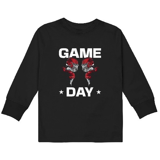 American Football Game Day Kids Long Sleeve T Shirts