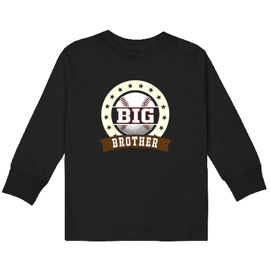 Big Brother Baseball Son Baseball Fan Kids Long Sleeve T Shirts