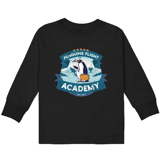 Penguin Academy Kids Long Sleeve T Shirts