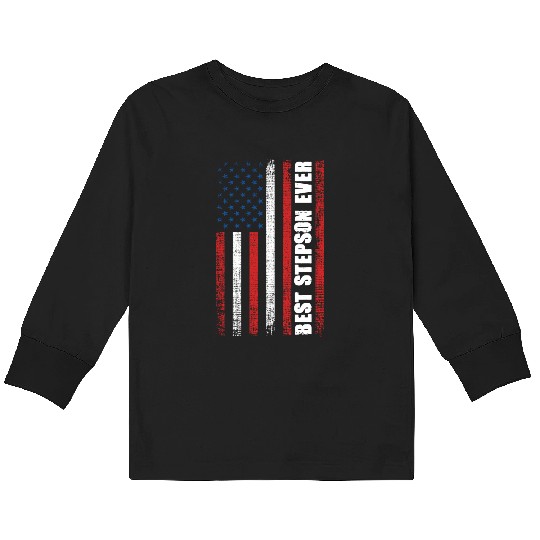 Best Step Son Ever 4th of July Independence Day US Kids Long Sleeve T Shirts