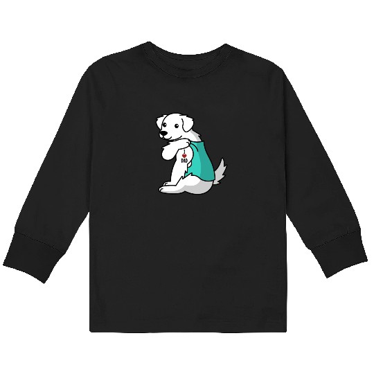 I Love Dad Great Pyrenees Kids Long Sleeve T Shirts