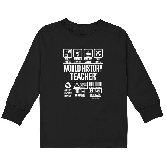 World History Teacher | #TSM Kids Long Sleeve T Shirts