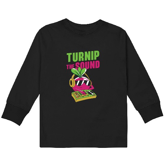 Music Turnip Party Music Lover Vegetable Kids Long Sleeve T Shirts