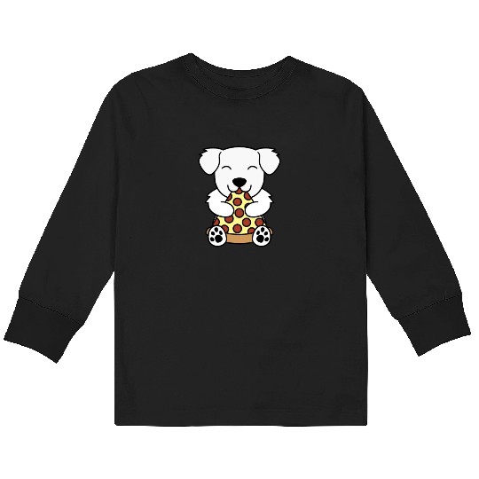 Great Pyrenees Pizza Lover Kids Long Sleeve T Shirts