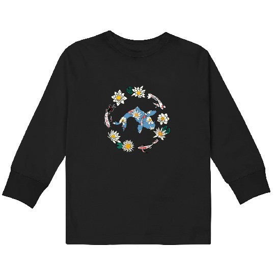 Koi Carp Japan Fish Colorful Pond Hobby Kids Long Sleeve T Shirts