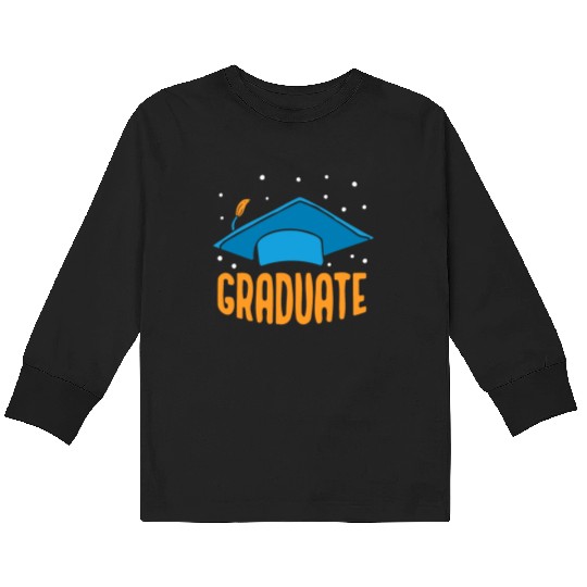 Graduate Team Sayings Graduating Graduation Kids Long Sleeve T Shirts