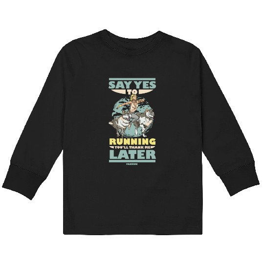Run jogging sport race training gift Kids Long Sleeve T Shirts
