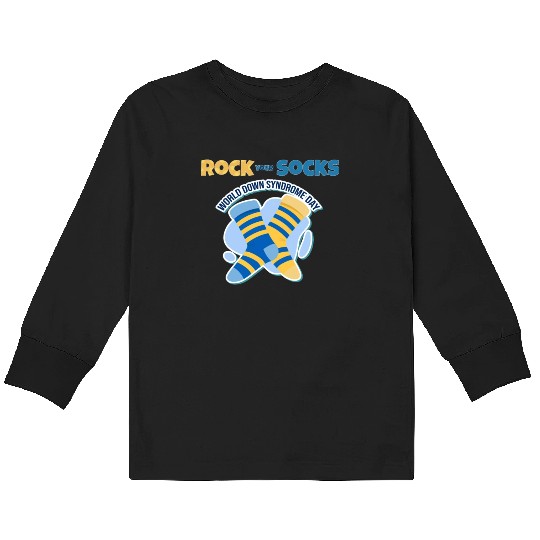 Rock Your Socks World Down Syndrrt Kids Long Sleeve T Shirts