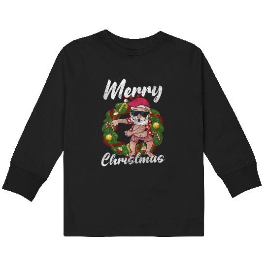 Winter Santa Claus Children Kids Long Sleeve T Shirts