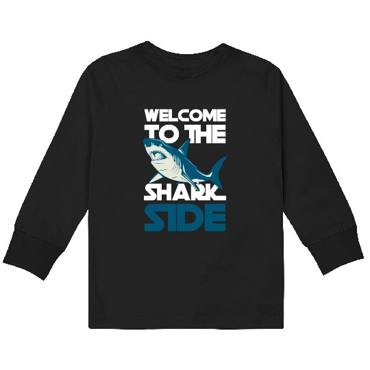 Great White Shark Shark Fin Sailing Tiger Shark Kids Long Sleeve T Shirts