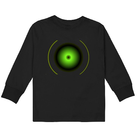 Shapes dark green Kids Long Sleeve T Shirts